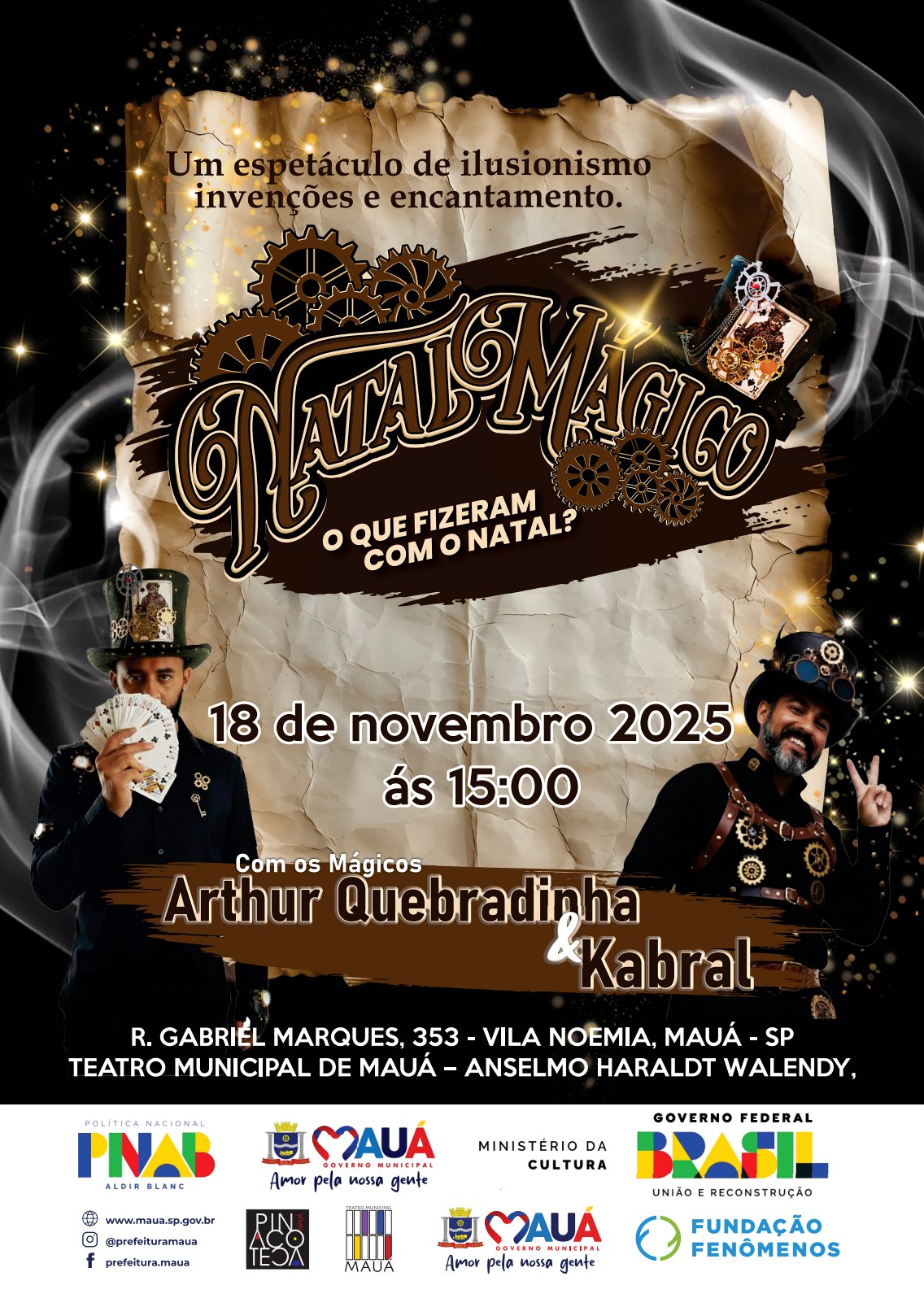 Poster do espetáculo Natal Mágico - O Que Fizeram com o Natal?